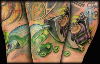 Looking for unique  Tattoos? Green Tattoo Machine